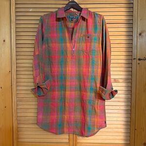 NWT Toad&Co Multicolor Plaid lily dress size small